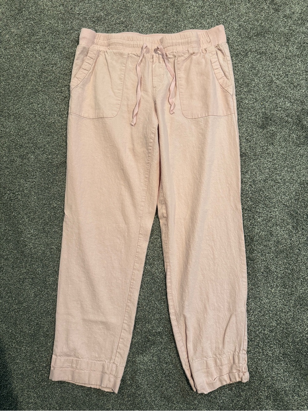 Soho Light Pink Drawstring Cropped Pants